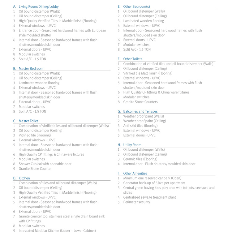 Emaar Imperial Gardens Sector 102 Gurgaon - Specifications