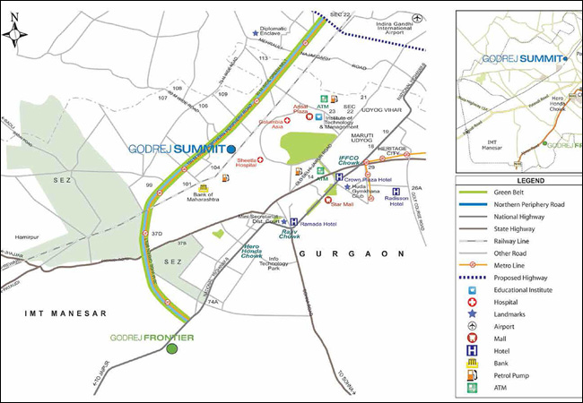 Godrej Summit Sector 104 Gurgaon- Location Map